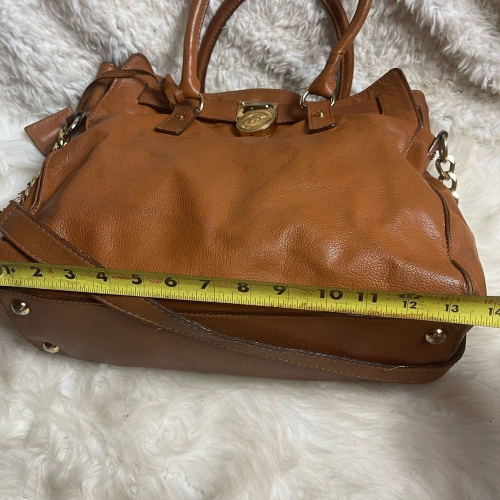 MICHAEL KORS Hamilton Brown Pebbled Leather large Tote  /Shoulder Bag. - Picture 12 of 16